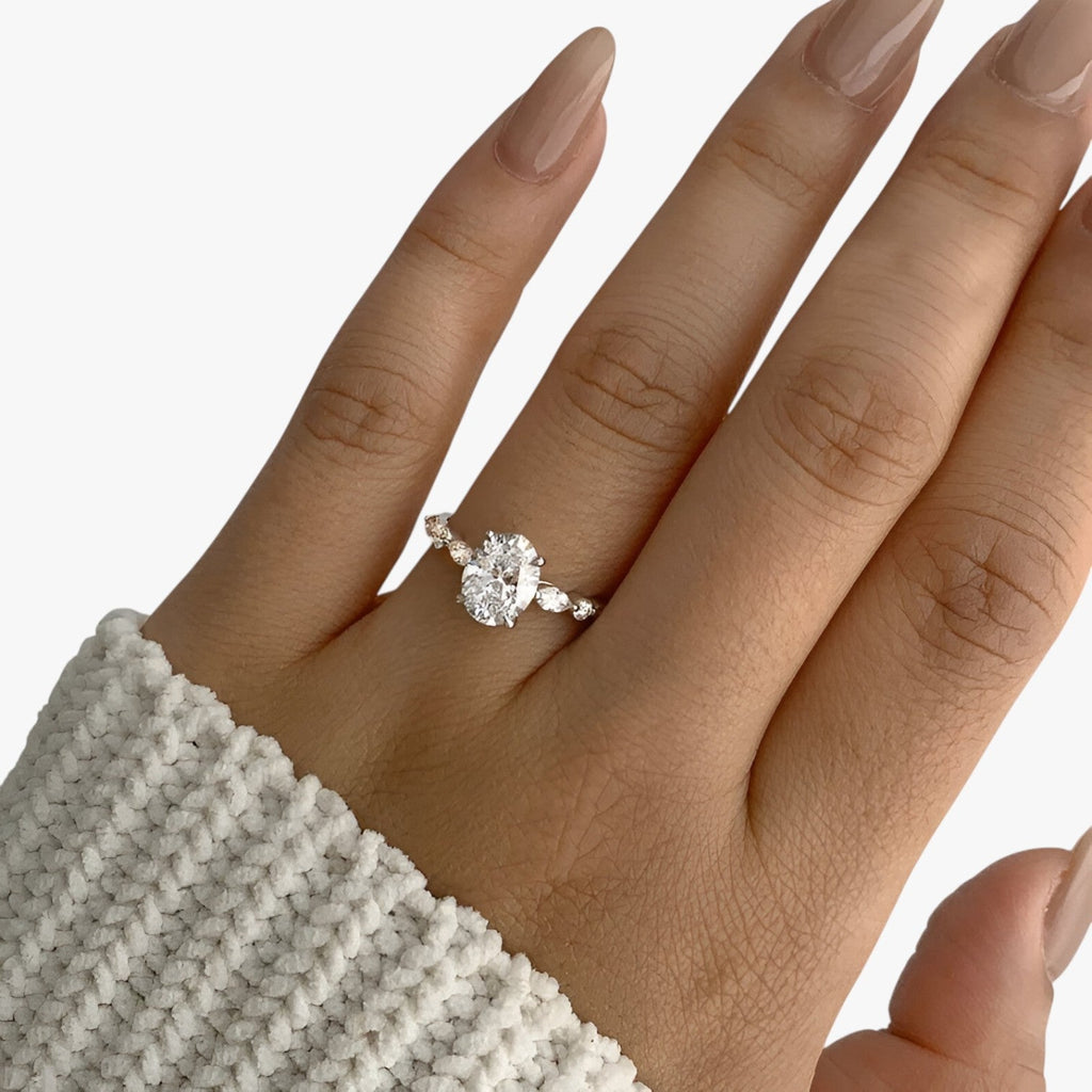 Silver Ring with Sparkling Zircon Stone Detail