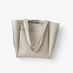 Vegan Leather Shoulder Tote with Magnetic Closure