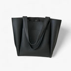 Vegan Leather Shoulder Tote with Magnetic Closure