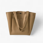 Vegan Leather Shoulder Tote with Magnetic Closure