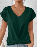V-Neck Top with Clean Everyday Cut
