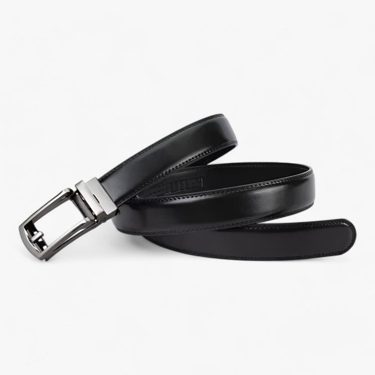 Faux Leather Belt with Alloy Buckle for Work or Weekend