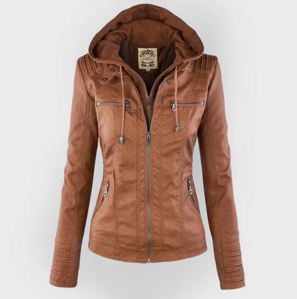 Hooded Jacket with Modern Urban Lines