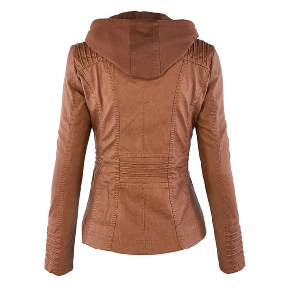Hooded Jacket with Modern Urban Lines