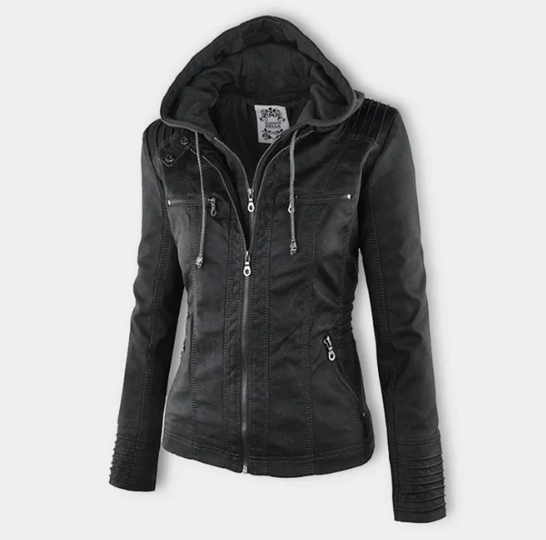 Hooded Jacket with Modern Urban Lines