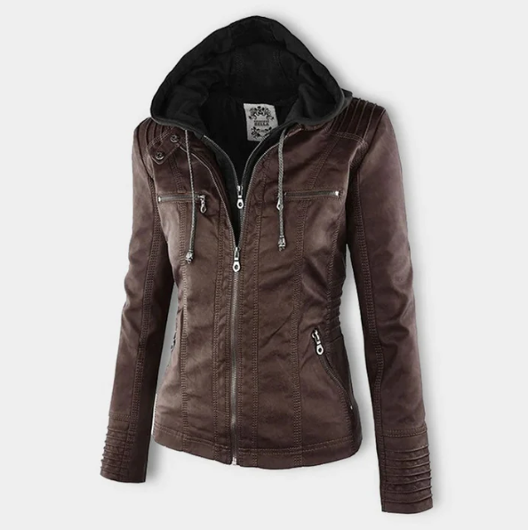 Hooded Jacket with Modern Urban Lines
