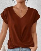 V-Neck Top with Clean Everyday Cut