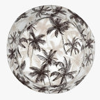 Sombrero de ala ancha con estampado tropical de hojas de palmera