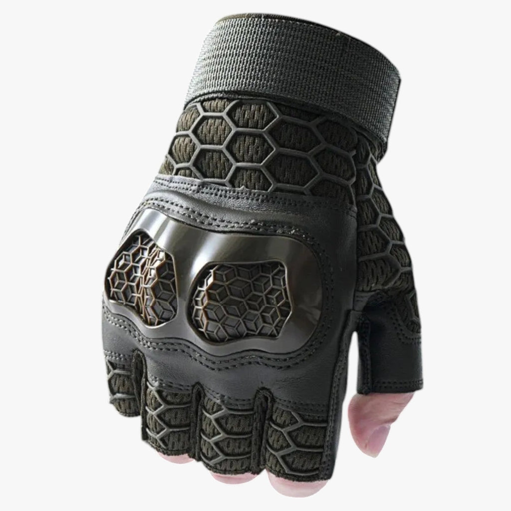 Tactical Half-Finger Gloves with Reinforced Knuckle Protection