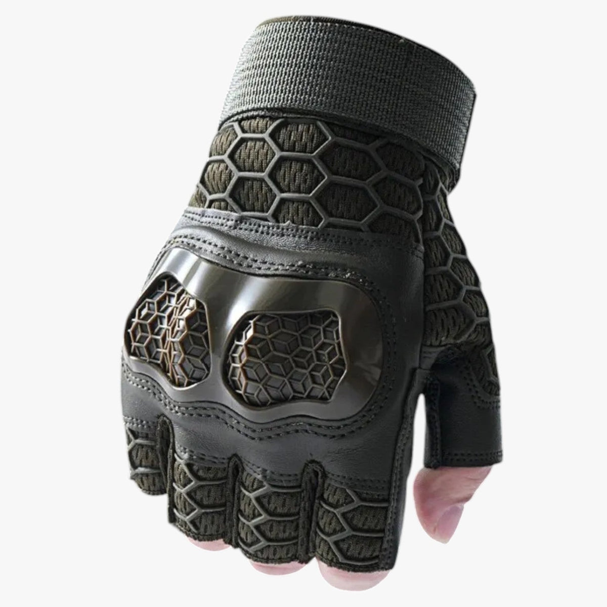 Tactical Half-Finger Gloves with Reinforced Knuckle Protection
