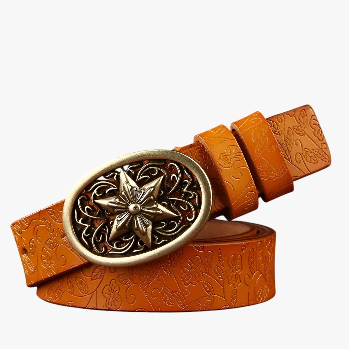Women's Faux Leather Belt with Adjustable Waist Fit