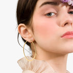Gold-Coloured Hoop Earrings in Stainless Steel