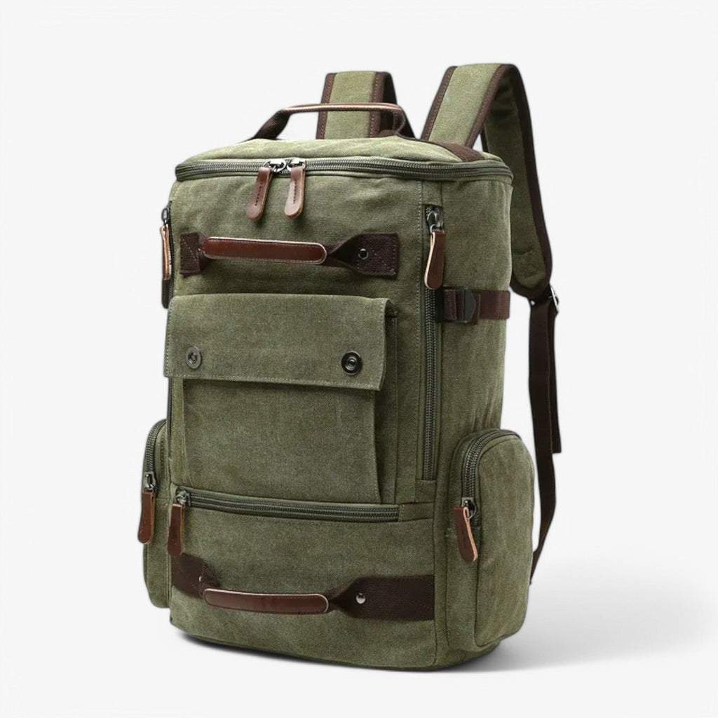 Vintage Canvas Backpack with Laptop Compartment