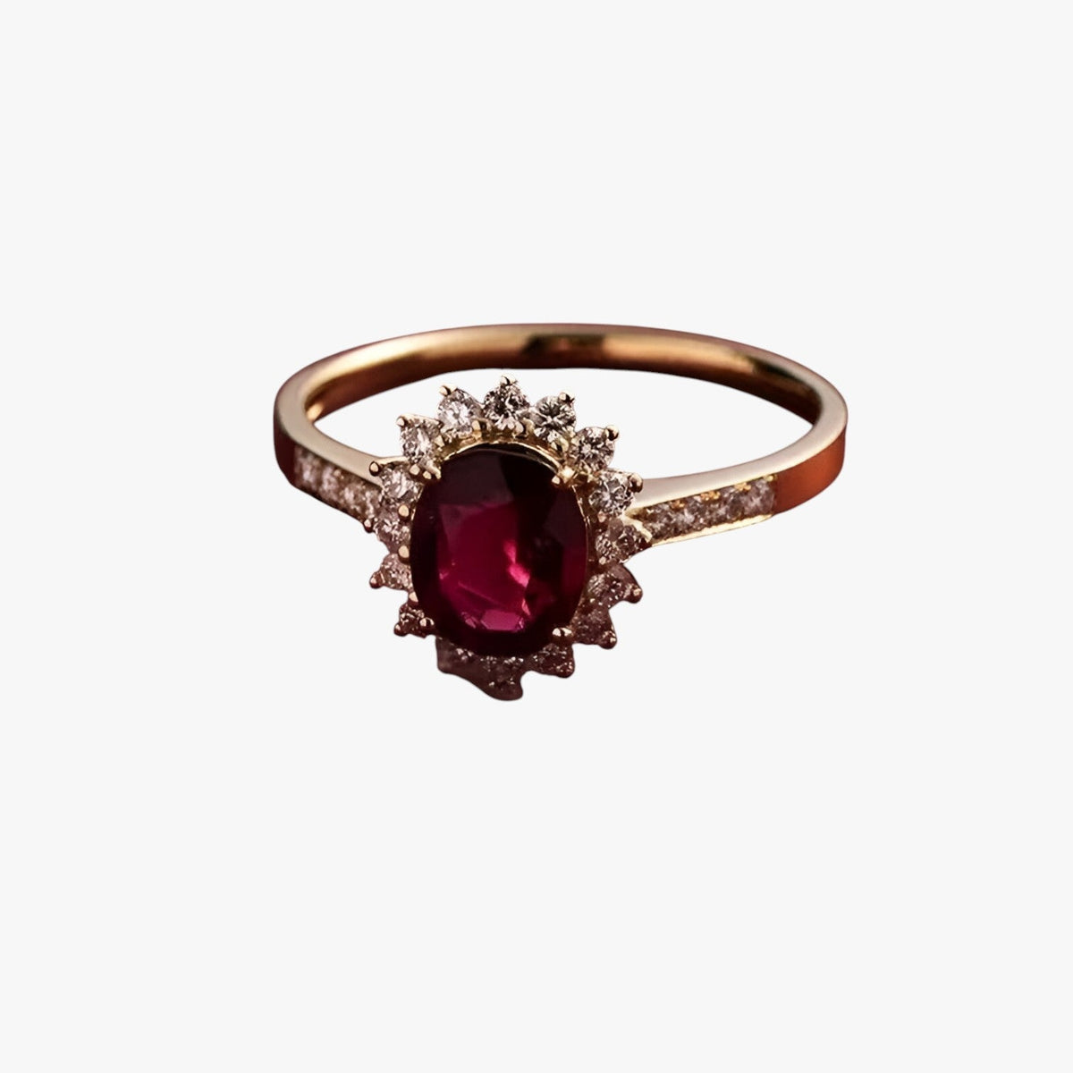 Vintage Gold-Tone Ring with a Sparkling Stone Detail