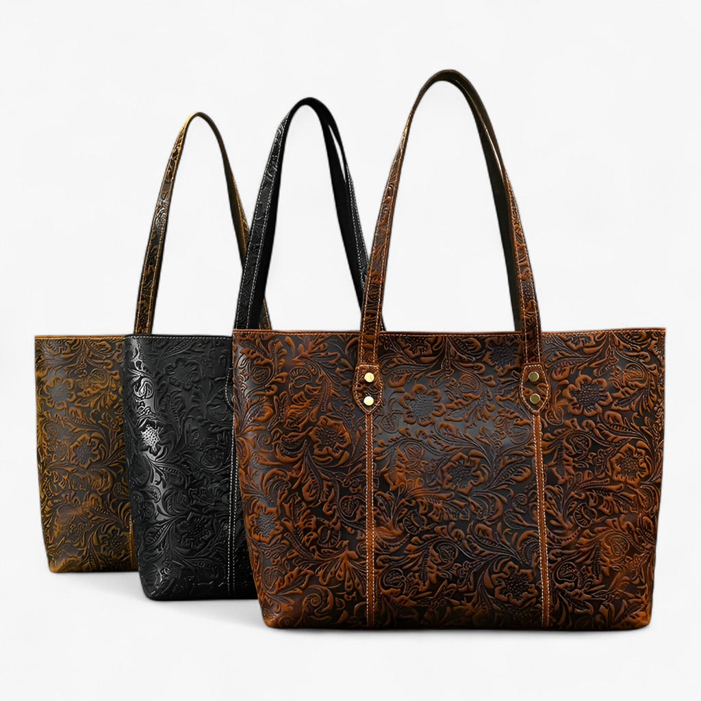 Retro-Style Faux Leather Tote Bag with Spacious Interior