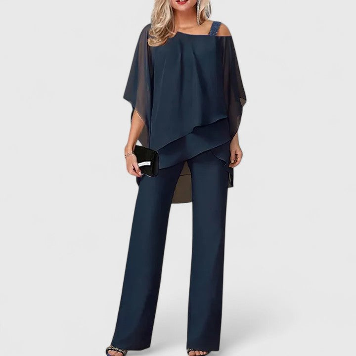 Two Piece Trouser Set with Versatile Styling
