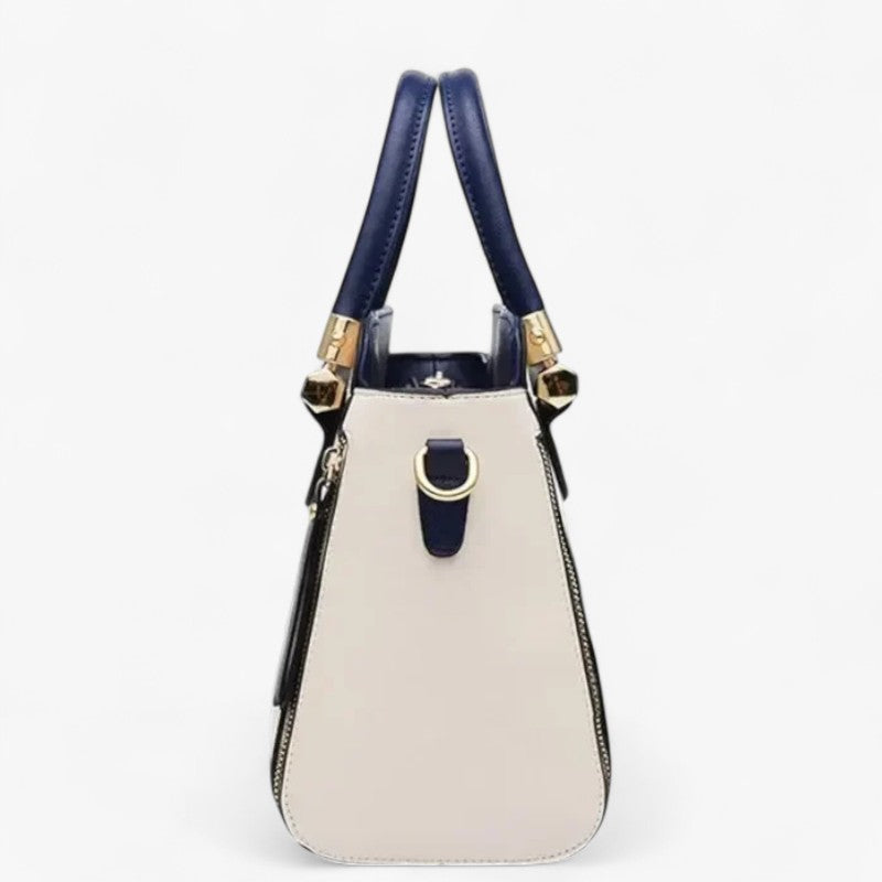 Contrast Handbag with a Structured Silhouette for Work