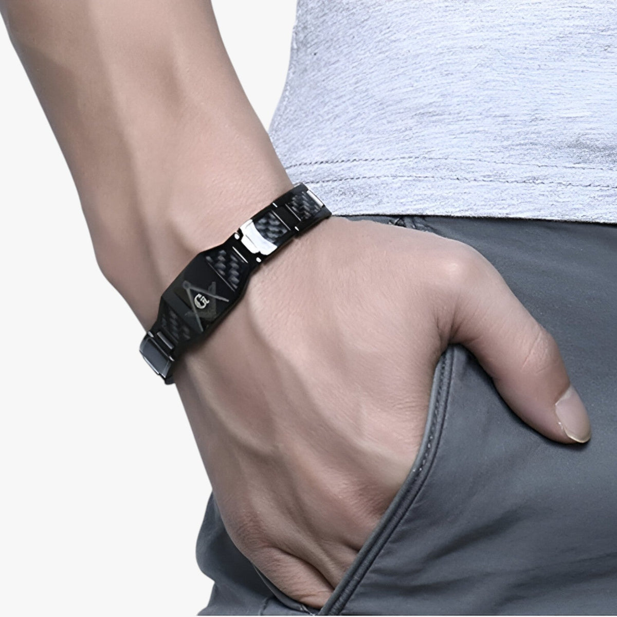 Magnetic Bracelet in Japanese Bio Stainless Steel for Men