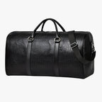 Spacious Faux Leather Travel Bag, Sized for Carry-On Use
