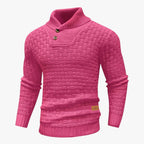 Ribbed Crewneck Knit Jumper for Men in Soft Yarn