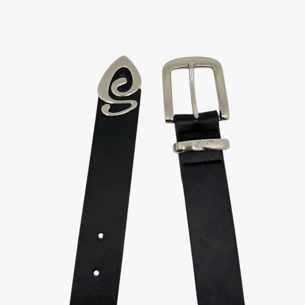 Adjustable PU Leather Belt with Polished Alloy Buckle