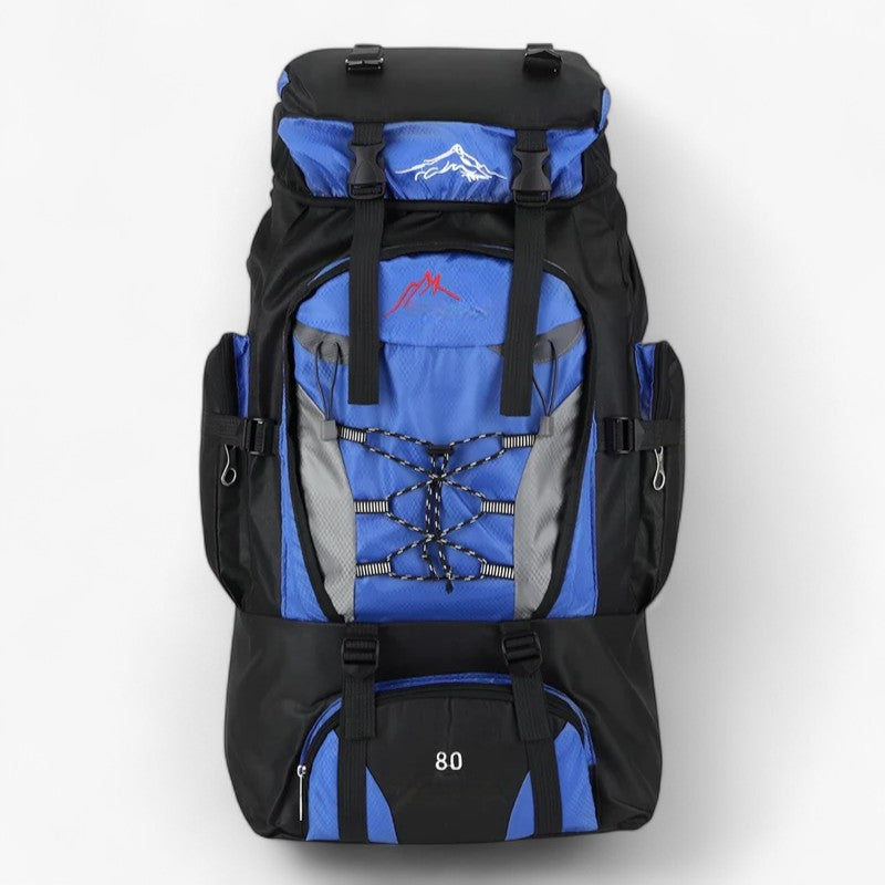 80L Water-Resistant Hiking Backpack with Ergonomic Straps