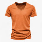 Camisa de verano de algodón ligero con mangas remangadas