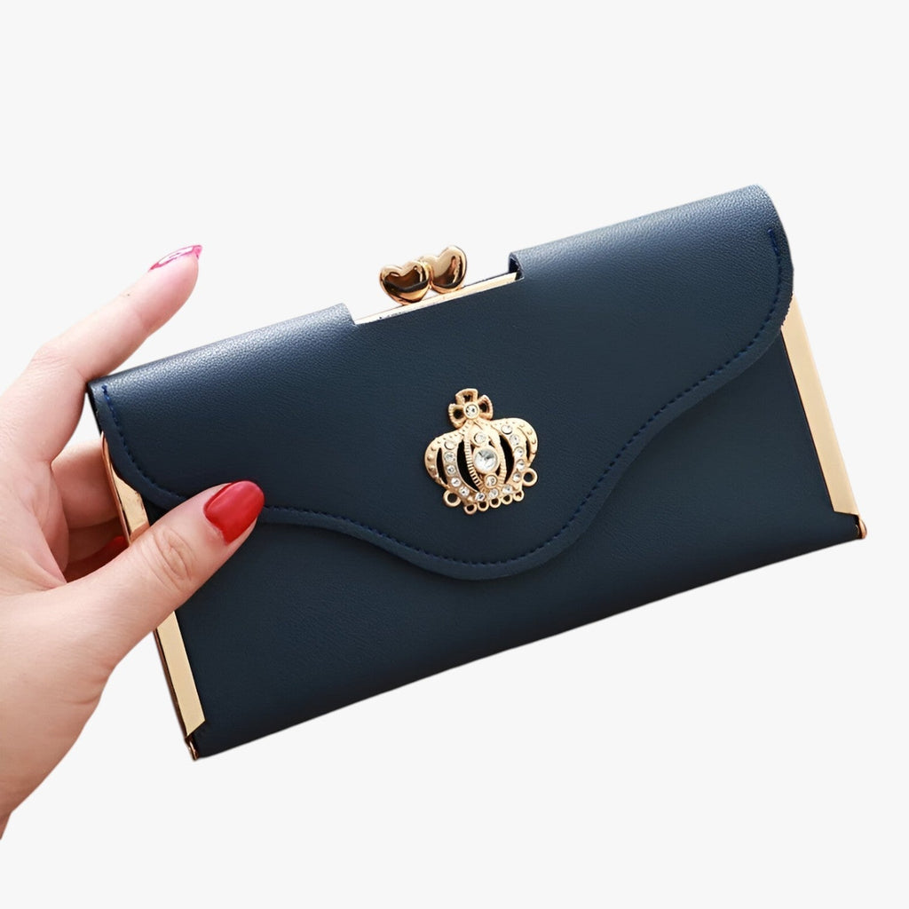 Faux Leather Wallet with Multiple Card and Coin Slots