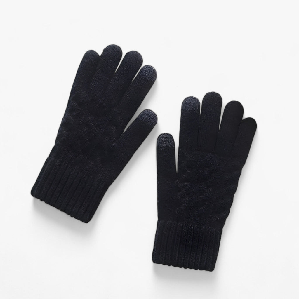 Termohandskar för dam med touchscreenfingertoppar