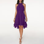Vestido midi con volantes y silueta fluida y femenina