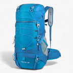 Mochila de senderismo de nailon resistente al agua de 50L con funda de lluvia