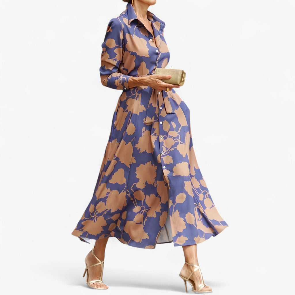 Classic Shirt Dress with Structured Collar and Pockets