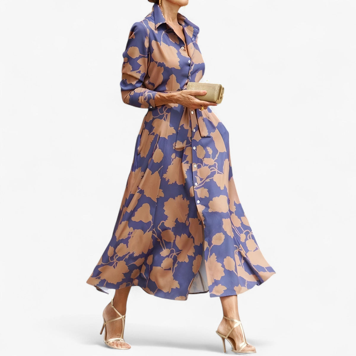 Classic Shirt Dress with Structured Collar and Pockets