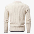 Slim-Fit Knitted V-Neck Jumper for Men, All Season