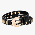 Adjustable Alloy Buckle Belt in a Grunge Punk Style