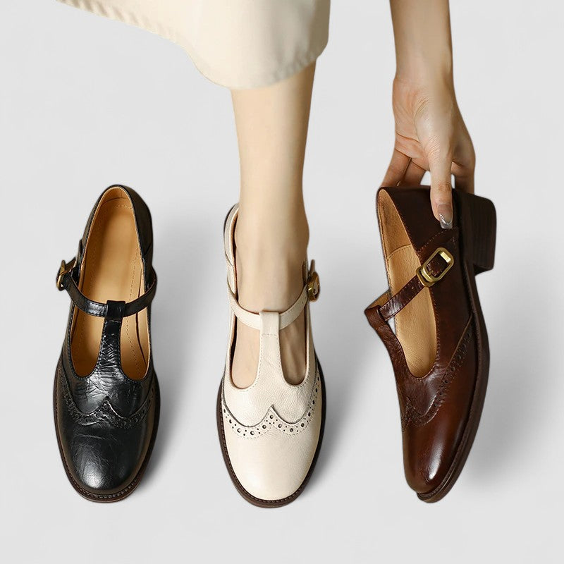 Mary Jane Flats with Cushioned Insole