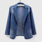 Denim Blue Jacket with Casual Chic Line