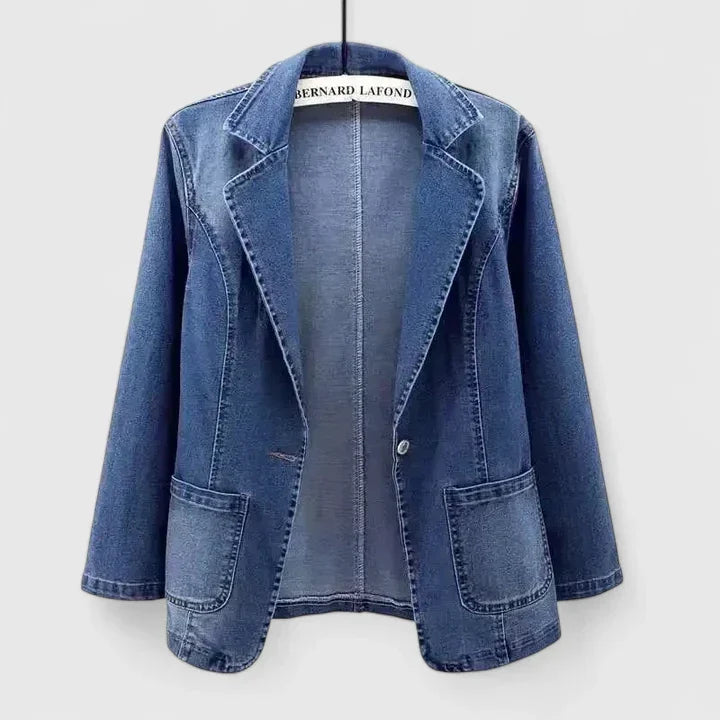 Denim Blue Jacket with Casual Chic Line