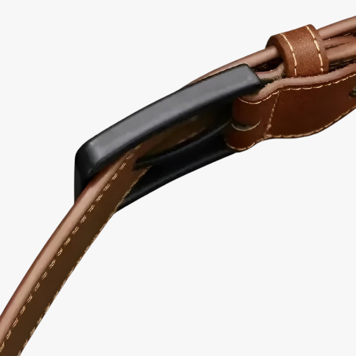 Faux Leather Belt with Retro-Style Classic Buckle