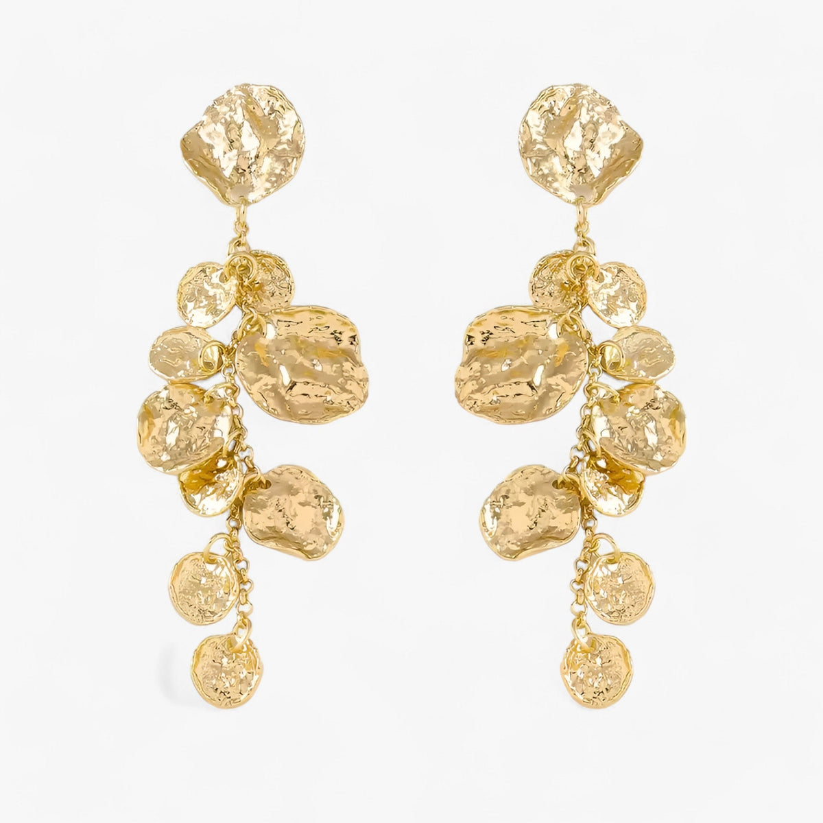 Vintage Flower Fringe Earrings with Tassel Detail