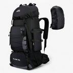 Mochila de nailon 90L resistente al agua para senderismo y viajes
