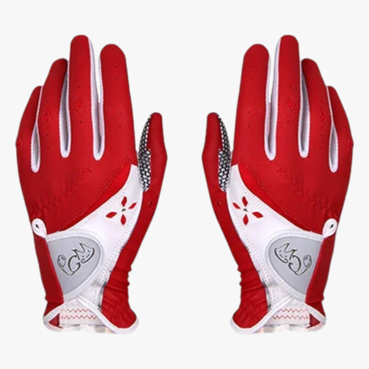 Guantes de golf antideslizantes de piel sintética PU con paneles de malla transpirable