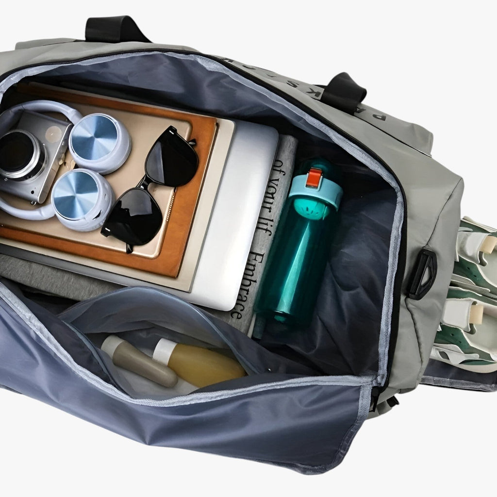 Lightweight Water-Repellent Travel Bag with Compartments
