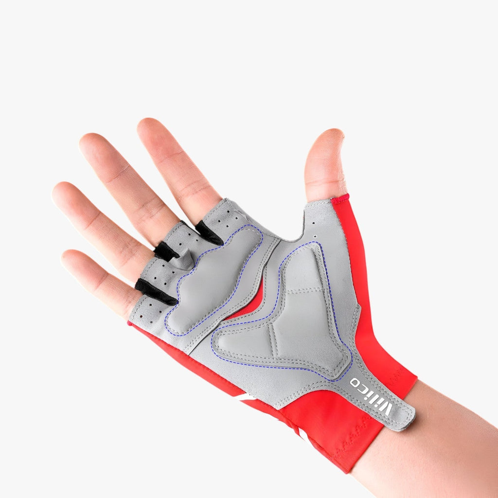 Guantes de ciclismo de medio dedo con paneles de malla transpirable