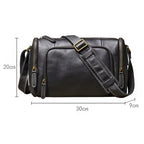 Vintage Structured Shoulder Bag with Multiple Compartments