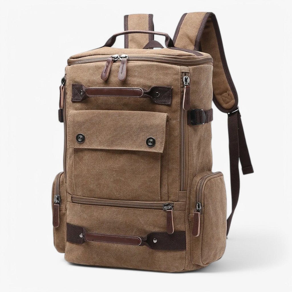 Vintage Canvas Backpack with Laptop Compartment