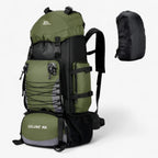 Mochila de nailon 90L resistente al agua para senderismo y viajes