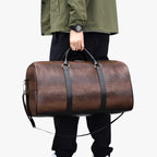 Spacious Faux Leather Travel Bag, Sized for Carry-On Use