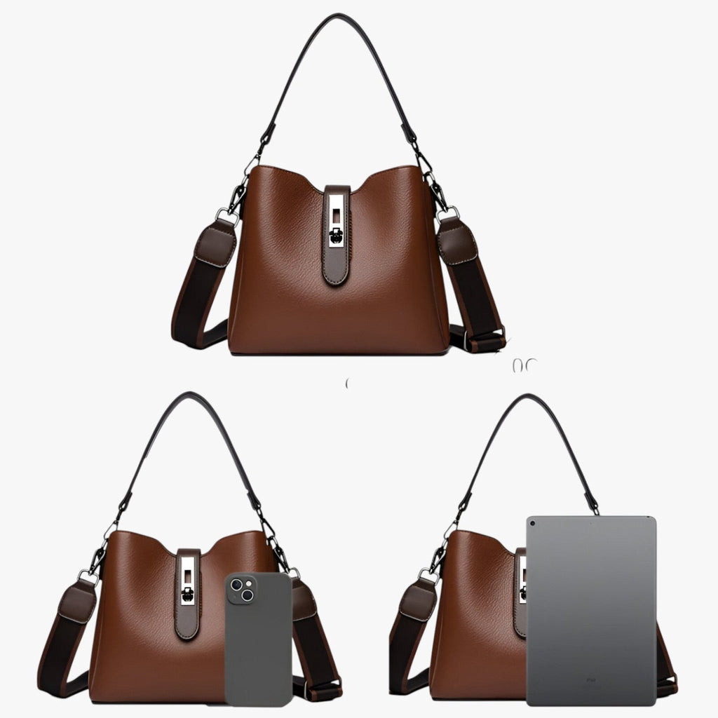 Leather shoulder bag for everyday wear and errands