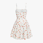 Cherry Print Swing Dress with A-Line Silhouette